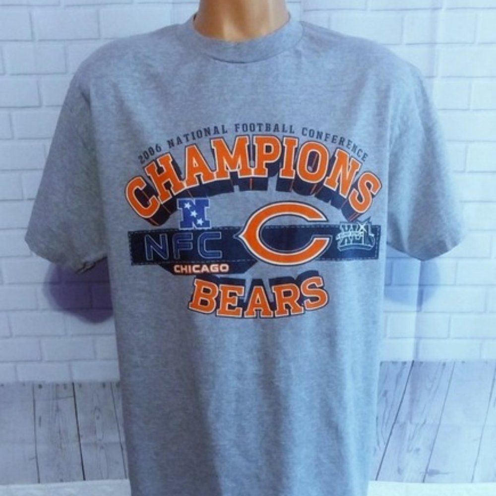 Chicago Bears Football Tee Shirt Size XL Gray